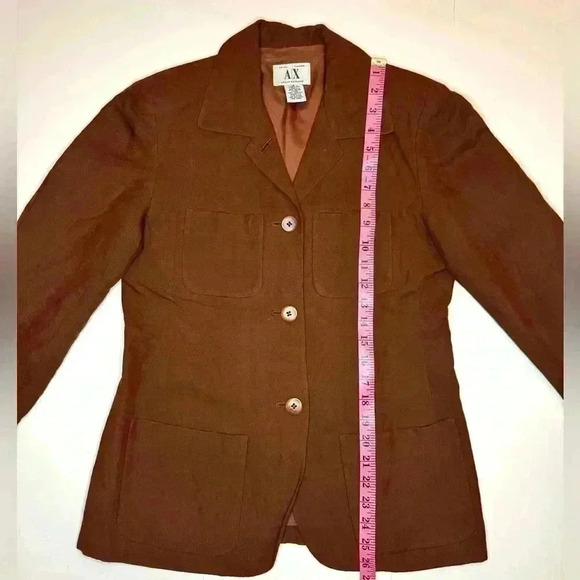 Armani Exchange Womens Linen Blazer Size 2 - Picture 4 of 8
